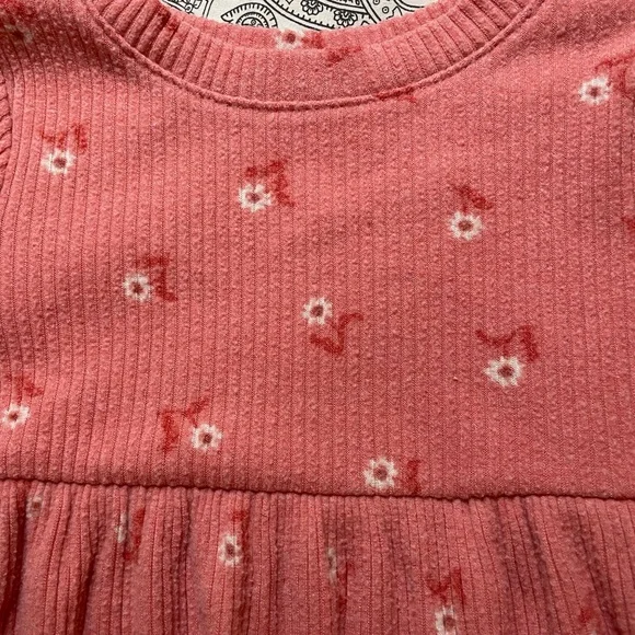 3/$12 Cat&Jack Pink Floral Kids Top - Picture 2 of 3